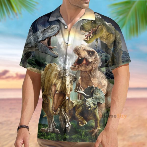 Honor Dinosaur In The Jurassic Period Hawaiian Shirt