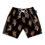 Three Tigers Partern Chinese Style Hawaiian Shirt & Beach Shorts