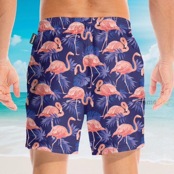 Flamingo Bird Tropical Flowers Hawaiian Shirt & Beach Shorts