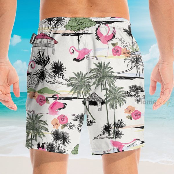 Flamingo Yoga Summer Tropical Pattern Hawaiian Shirt & Beach Shorts