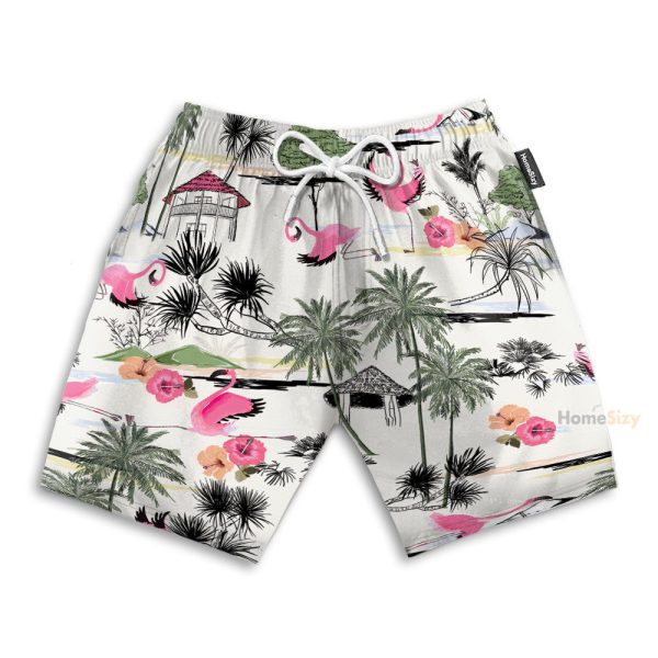 Flamingo Yoga Summer Tropical Pattern Hawaiian Shirt & Beach Shorts