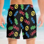 Funny Uno Card Reverse And Block Icon Hawaiian Shirt & Beach Shorts