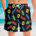 Funny Uno Card Reverse And Block Icon Hawaiian Shirt & Beach Shorts