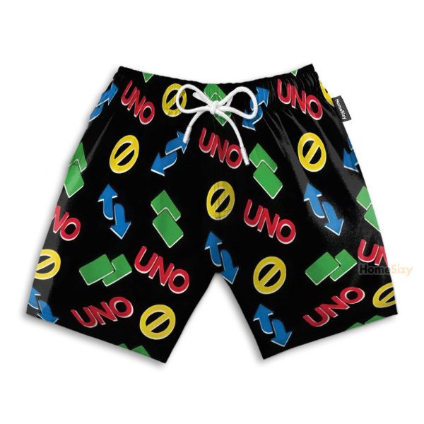 Funny Uno Card Reverse And Block Icon Hawaiian Shirt & Beach Shorts
