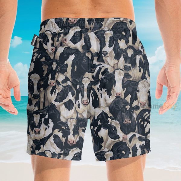 Fat Quarter Cows Farm Hawaiian Shirt & Beach Shorts