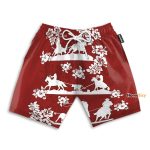 Horse Racing Cowboy Red Team Roping Hawaiian Shirt & Beach Shorts