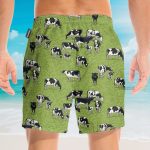 Dairy Cow On The Grass Field Hawaiian Shirt & Beach Shorts