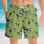 Dairy Cow On The Grass Field Hawaiian Shirt & Beach Shorts