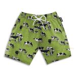 Dairy Cow On The Grass Field Hawaiian Shirt & Beach Shorts