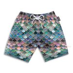 The Most Blue Sparkle Mermaid Tail Ocean Cosplay Costume Hawaiian Shirt & Beach Shorts
