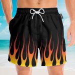 Hot Rod Flame Stencils Cosplay Costume Hawaiian Shirt & Beach Shorts