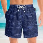 Aerodynamics Airplane Engineering Drawing Pictures Hawaiian Shirt & Beach Shorts