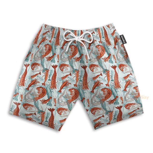 Summer Seafood Shrimps Fan Hawaiian Shirt & Beach Shorts