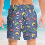 Mighty Morphin Power Rangers Cosplay Costumes Hawaiian Shirt & Beach Shorts