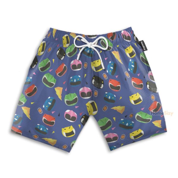 Mighty Morphin Power Rangers Cosplay Costumes Hawaiian Shirt & Beach Shorts