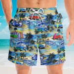 Campervan On The Beach Hawaiian Shirt & Beach Shorts