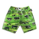 Dairy Cow On Grass Valley Hawaiian Shirt & Beach Shorts