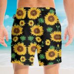 Sunflowers Men'S Button Up Shirts Hawaiian Shirt & Beach Shorts