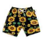 Sunflowers Men'S Button Up Shirts Hawaiian Shirt & Beach Shorts
