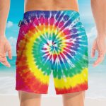Hippie Tie Dye Style Hawaiian Shirt & Beach Shorts