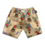 Tribal Armadillo And Longhorn Texas Pattern Hawaiian Shirt & Beach Shorts