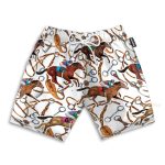 Horse Racing Colorful Horse Reins Pattern- Hawaiian Shirt & Beach Shorts