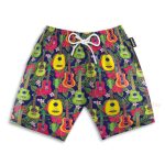 Colorful Fruit Ukulele Tropical Pattern Hawaiian Shirt & Beach Shorts