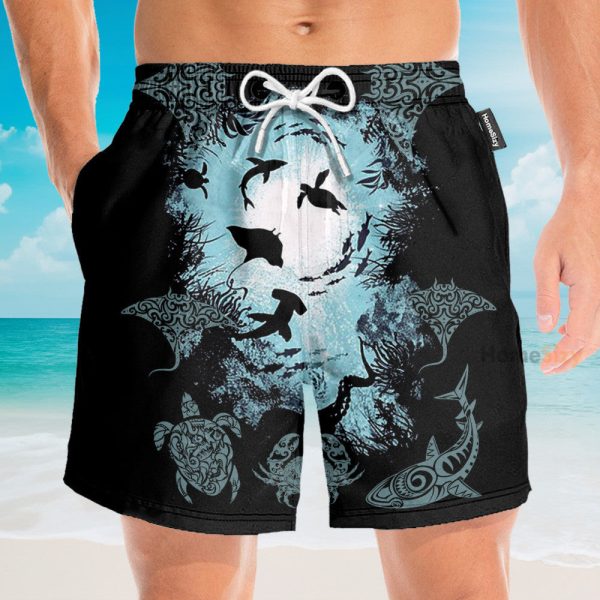 Deep Ocean World Hawaiian Shirt & Beach Shorts