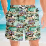 Hippie Campervans Caravan Beach Hawaiian Shirt & Beach Shorts