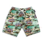 Hippie Campervans Caravan Beach Hawaiian Shirt & Beach Shorts