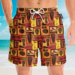 Drums Percussion Sets Egyptian Hawaiian Shirt & Beach Shorts
