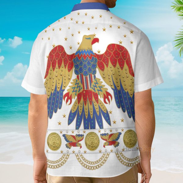Elvis Presley Eagle Cosplay Costume Hawaiian Shirt Cselv007