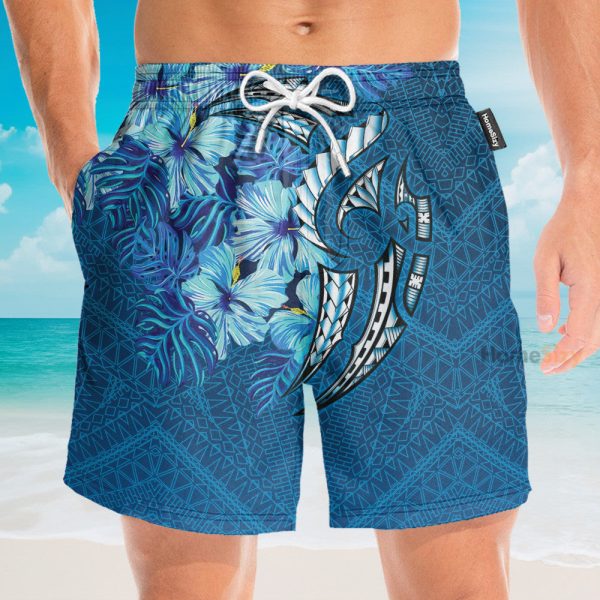 Amazing Polynesian Men'S Button'S Up Shirts Hawaiian Shirt & Beach Shorts