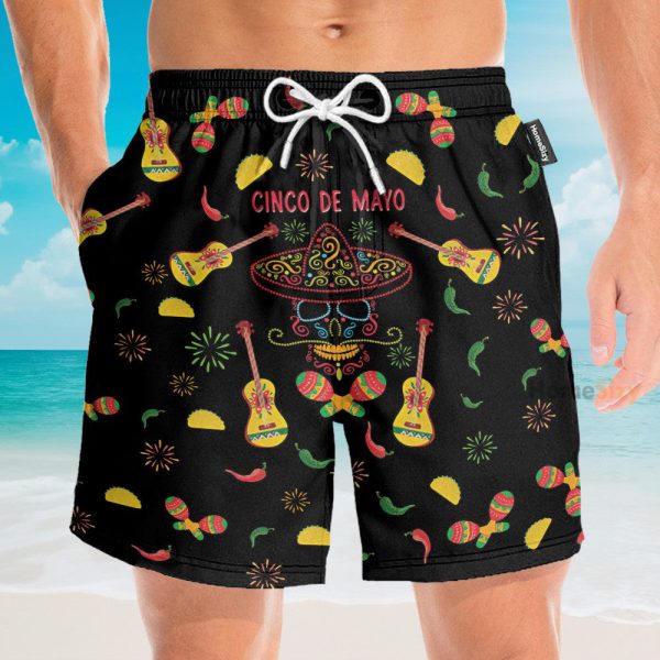 Cinco De Mayo Tacos Skull Hawaiian Shirt & Beach Shorts