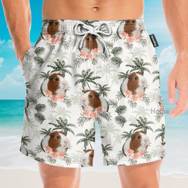Guinea Pig Tropical Vintage Pattern Hawaiian Shirt & Beach Shorts