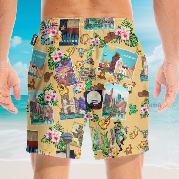 Texas Peace Life Style Men'S Button'S Up Shirts Hawaiian Shirt & Beach Shorts