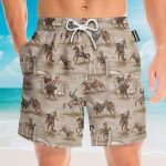 Vintage Rodeo Horse Riding Hawaiian Shirt & Beach Shorts