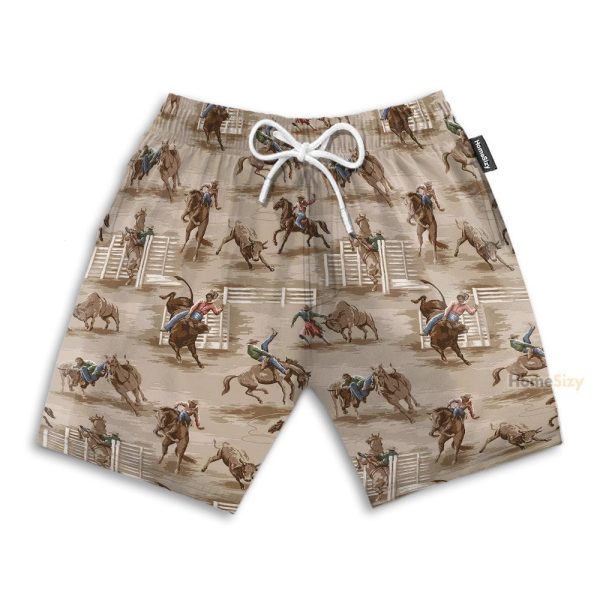 Vintage Rodeo Horse Riding Hawaiian Shirt & Beach Shorts