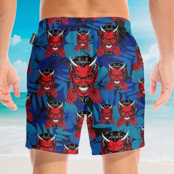 Lucifer Men'S Button'S Up Shirts Hawaiian Shirt & Beach Shorts