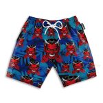 Lucifer Men'S Button'S Up Shirts Hawaiian Shirt & Beach Shorts