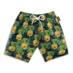 Skull Pineapple Tropical Leaves Pattern Hawaiian Shirt & Beach Shorts
