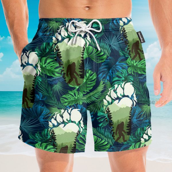 Fantastic Bigfoot Camping Hawaiian Shirt & Beach Shorts