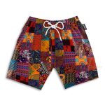 Paisley Patchwork Men'S Button'S Up Shirts Hawaiian Shirt & Beach Shorts