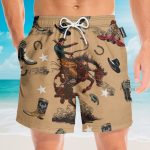 Cowboy Life Men'S Button'S Up Shirts Hawaiian Shirt & Beach Shorts