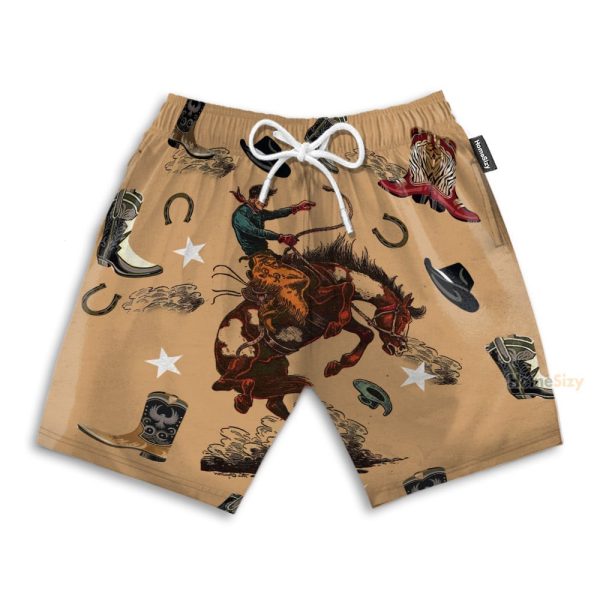 Cowboy Life Men'S Button'S Up Shirts Hawaiian Shirt & Beach Shorts