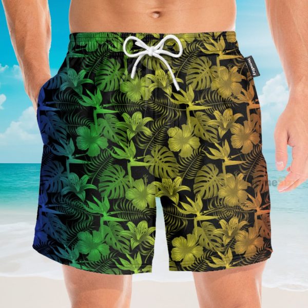 Light Colorful Tropical Hawaiian Shirt & Beach Shorts
