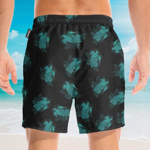 Turtle Summer Men'S Button'S Up Shirts Hawaiian Shirt & Beach Shorts