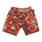 Christmas Santa Men'S Button'S Up Shirts Hawaiian Shirt & Beach Shorts