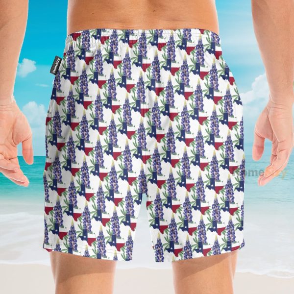 Texas Bluebonnet Men'S Button'S Up Shirts Hawaiian Shirt & Beach Shorts