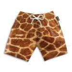 Giraffe Cosplay Costume Funny Button'S Up Shirts Hawaiian Shirt & Beach Shorts
